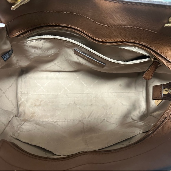 Brown & Tan Michael Kors logo purse - Picture 10 of 13